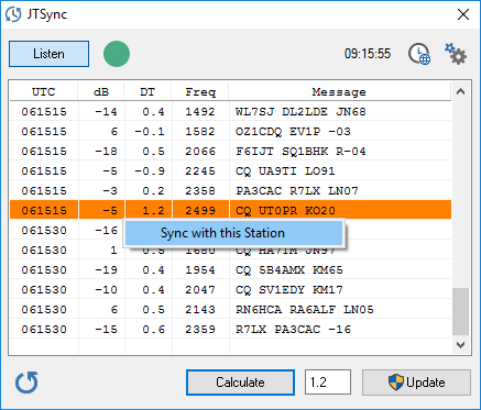 Syncronize with Station